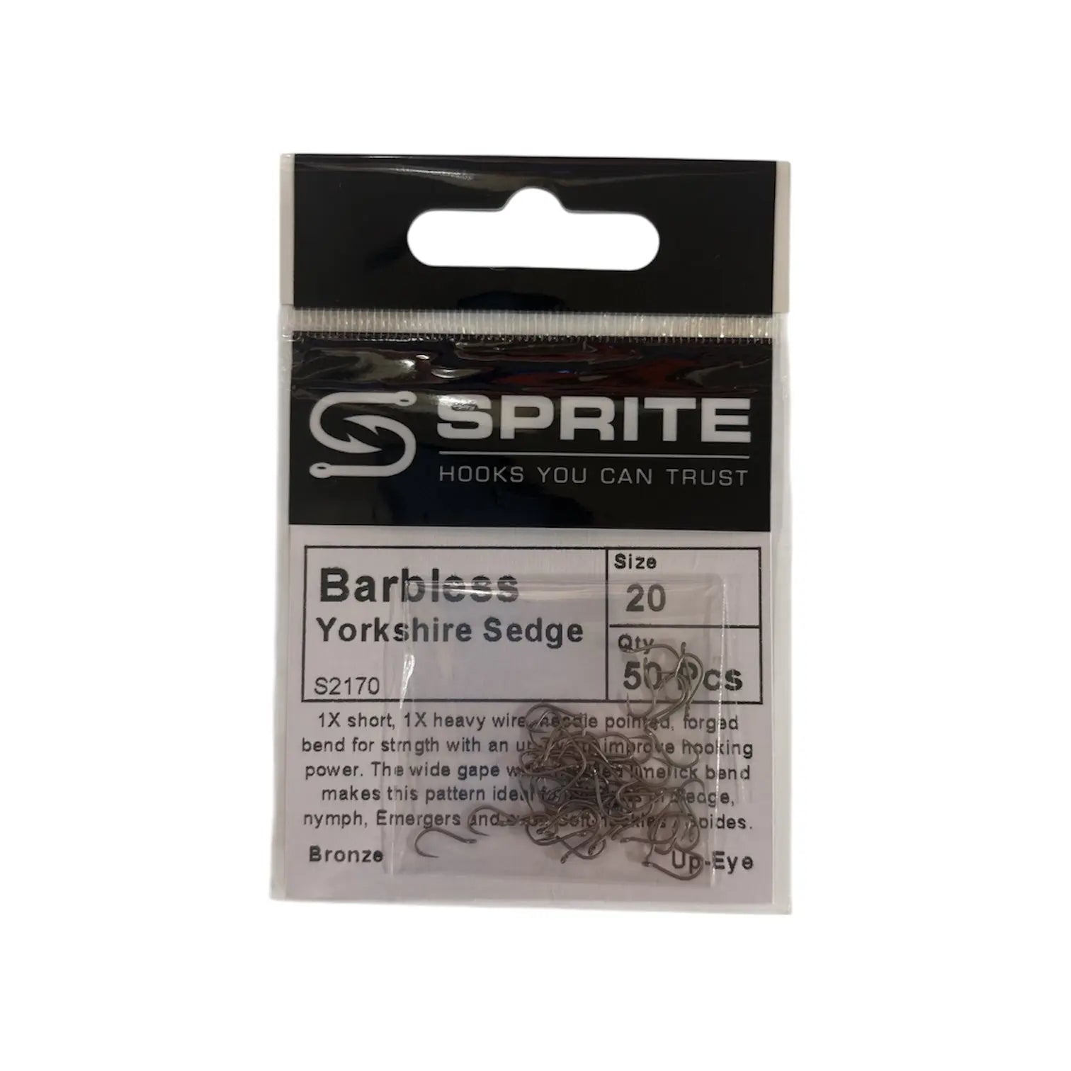 Sprite S2170 Barbless Yorkshire Sedge Hook SPRITE Fishing