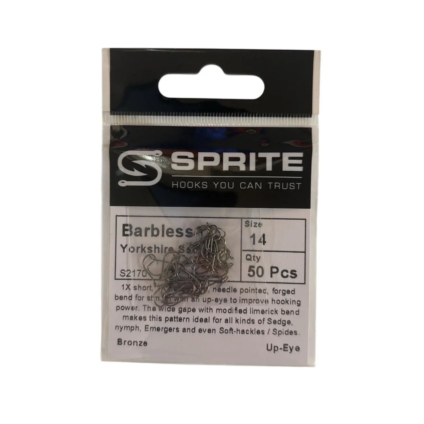 Sprite S2170 Barbless Yorkshire Sedge Hook SPRITE Fishing