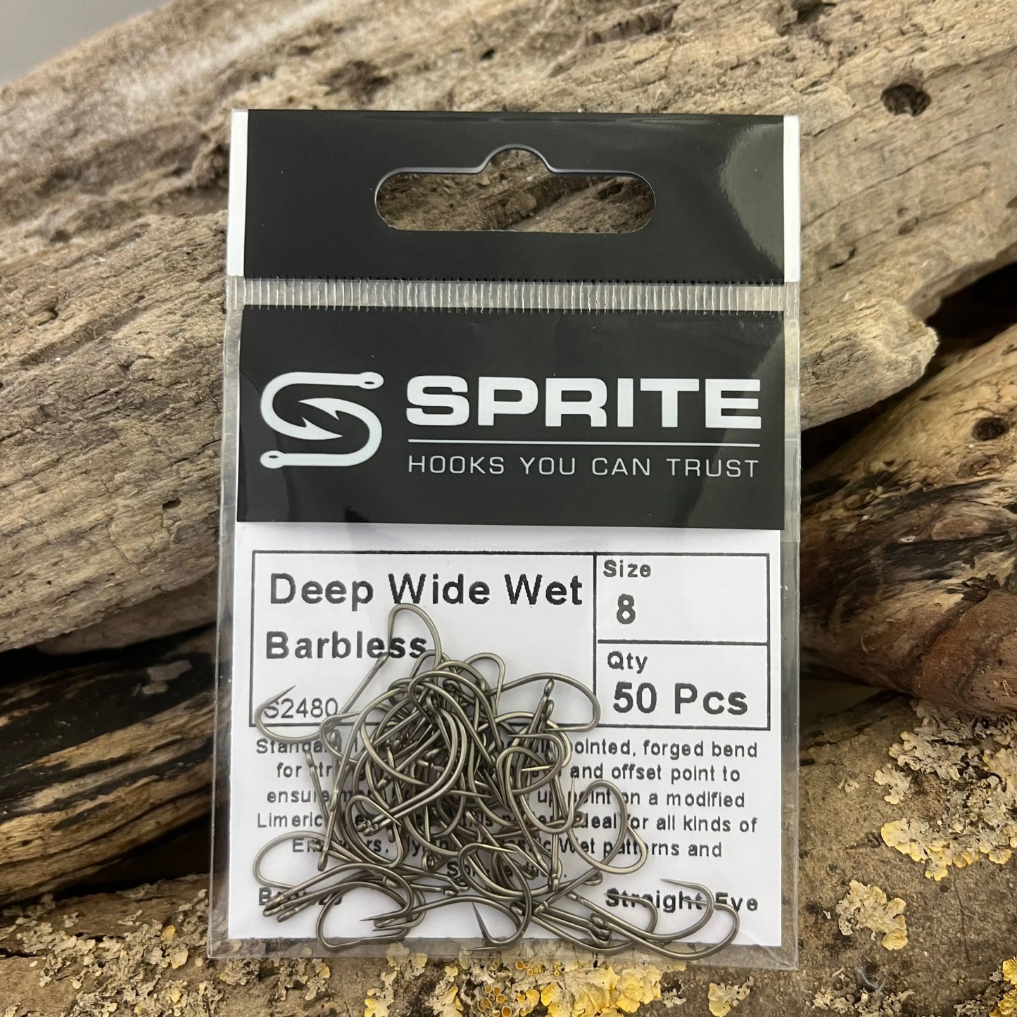Sprite S2480 Barbless Deep Wide Wet Hook SPRITE Fishing
