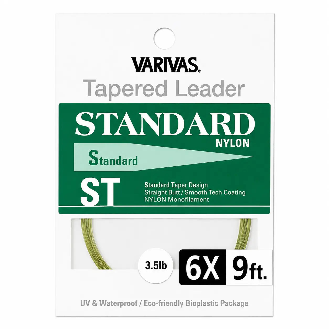 VARIVAS Standard 9-foot Tapered Leader for Trout and Grayling Fly Fishing