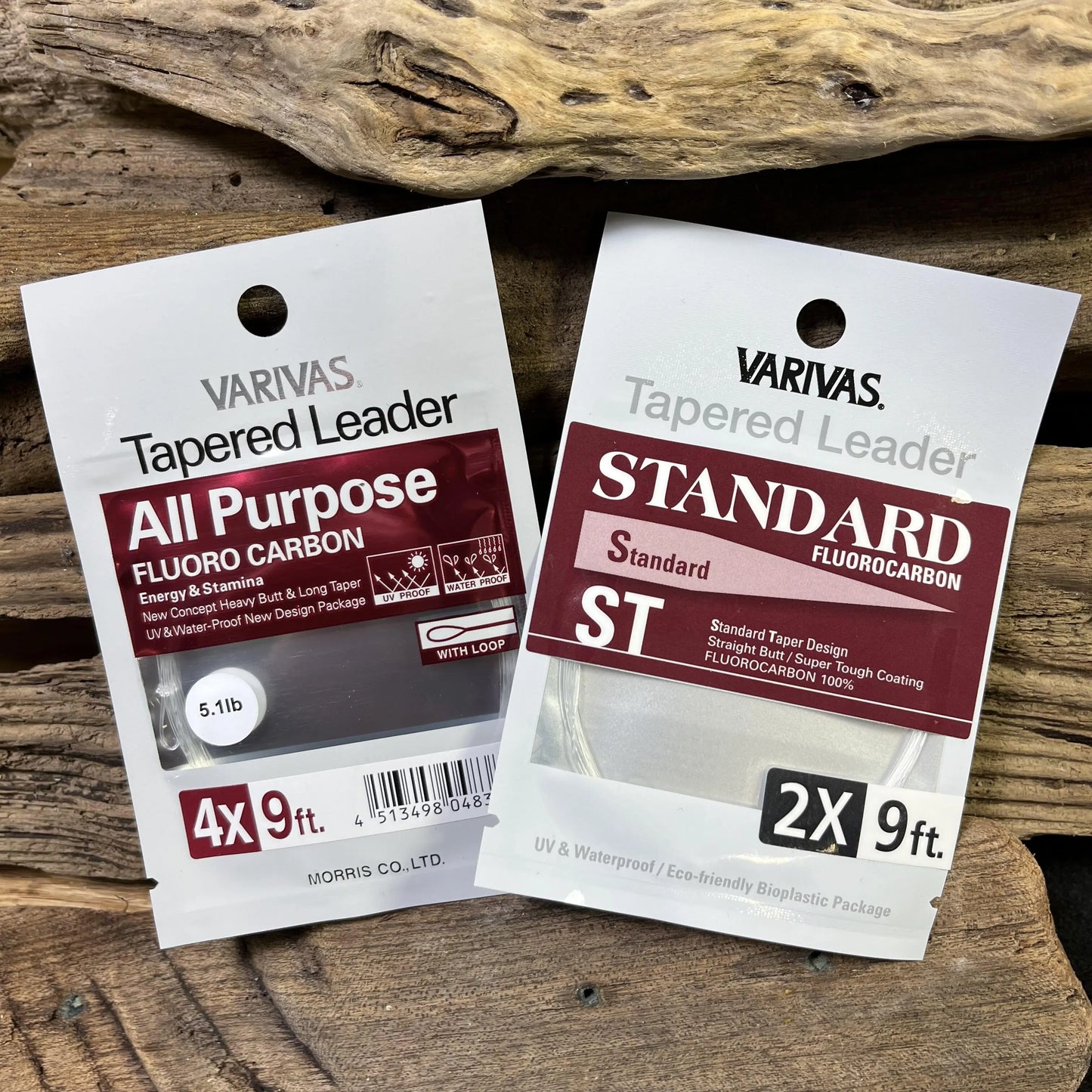 VARIVAS Standard Fluorocarbon 9' Tapered Leaders SPRITE Fishing