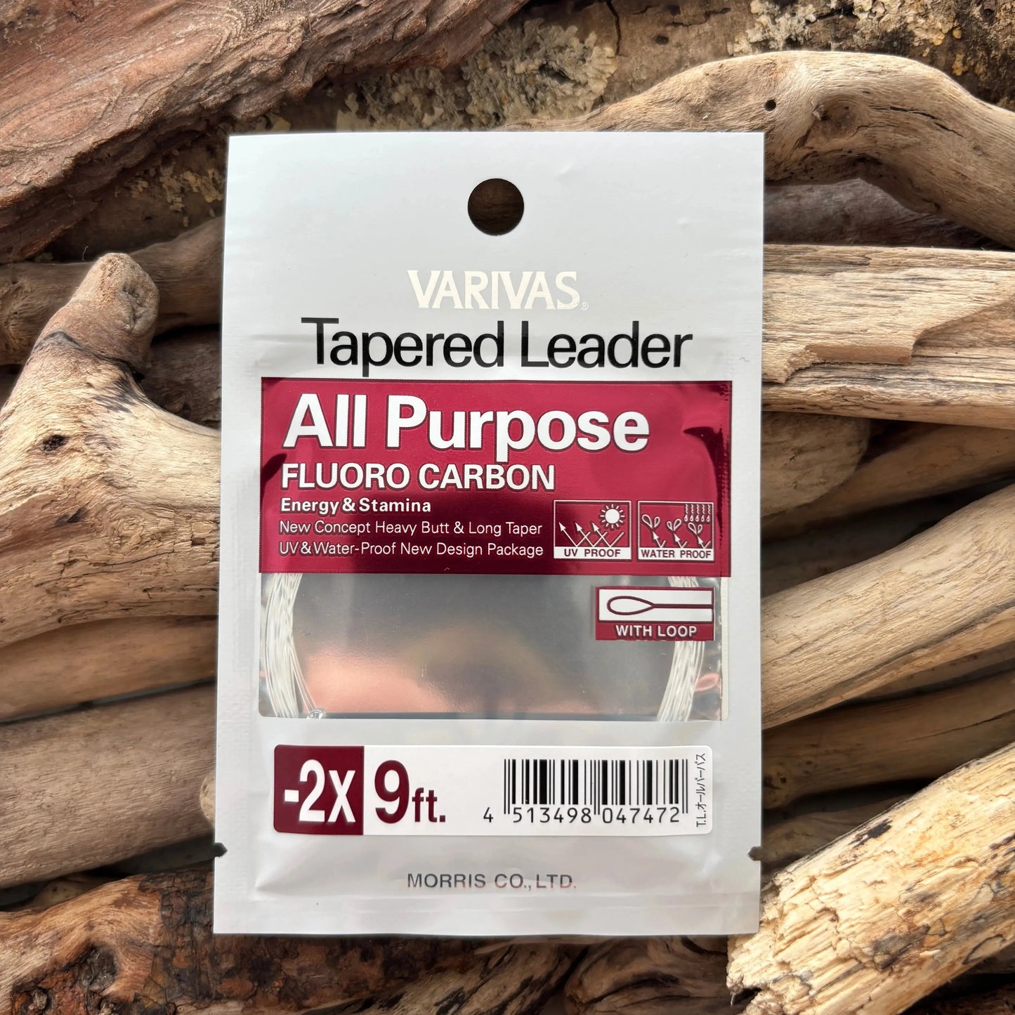 VARIVAS Standard Fluorocarbon 9' -2X Tapered Leaders SPRITE Fishing
