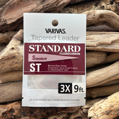 VARIVAS Standard Fluorocarbon 9' 3X Tapered Leaders - SPRITE Fishing