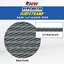 American fishing Wire - Titanium Surfstrand, Bare 1x7 Leader Wire, Black Oxide, 10 ft / 3.1 m